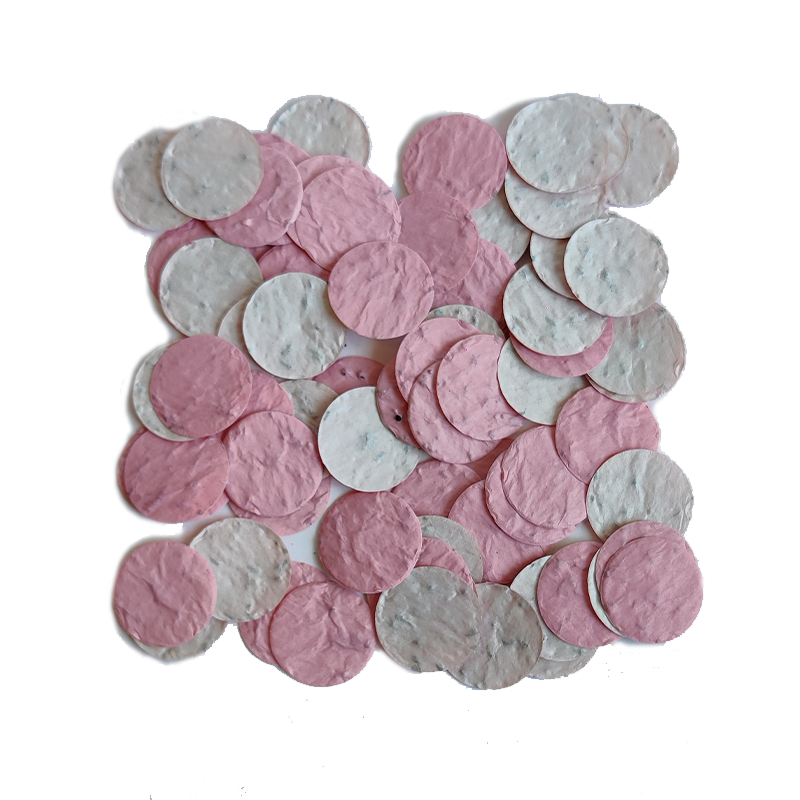 Confetti van Zaadpapier - Rondjes Roze