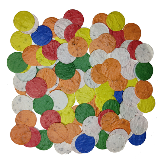 Confetti van Zaadpapier - Rondjes Kleuren Mix
