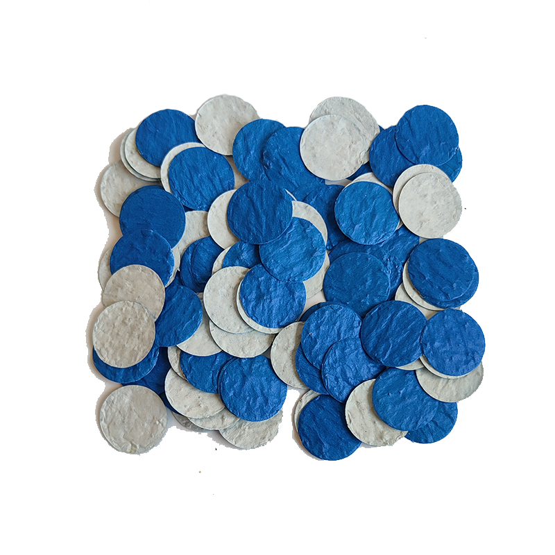 Confetti van Zaadpapier - Rondjes Blauw