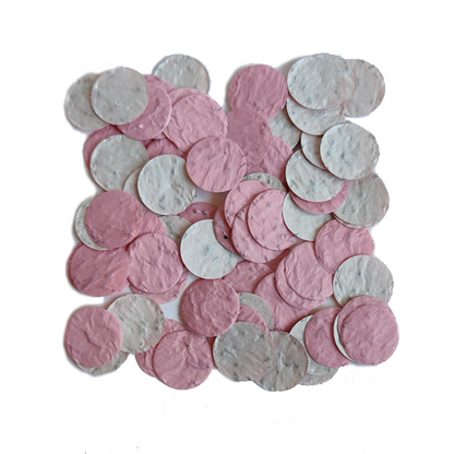 Confetti van Zaadpapier - Rondjes Roze